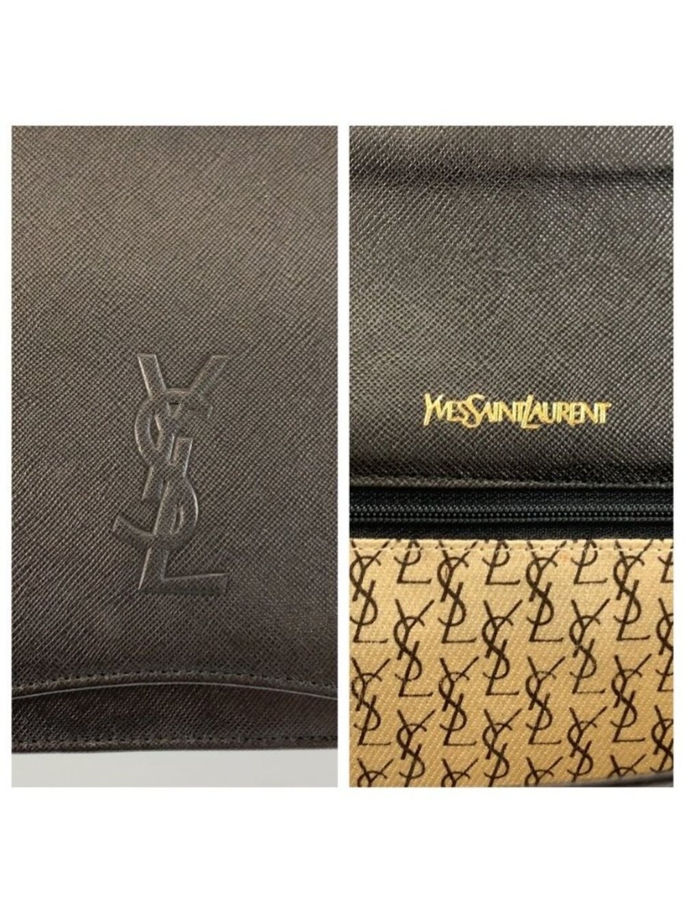 Saint Laurent Vintage YSL Black Leather Clutch - Picture 3 of 9